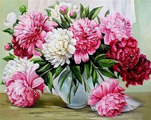 Plant Flower Paint By Numbers Canvas Wall Set PBNFLOW17