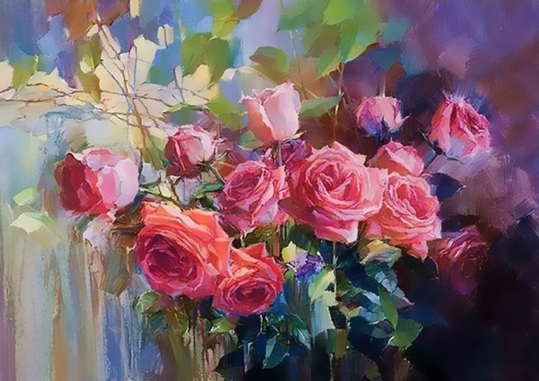 Rose Fleur Peintures Par Numéros PBNFLOW325