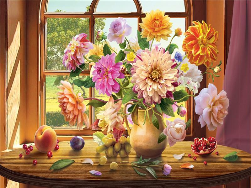 Plant Flower Paint By Numbers Canvas Wall Set PBNFLOW53