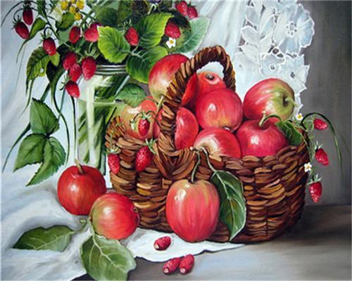 Plant Fruit Paint By Numbers Canvas Wall Set PBNFRUW8