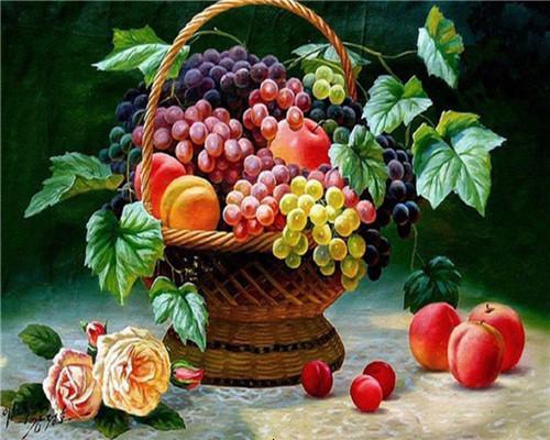 Plant Fruit Paint By Numbers Canvas Wall Set PBNFRUW9