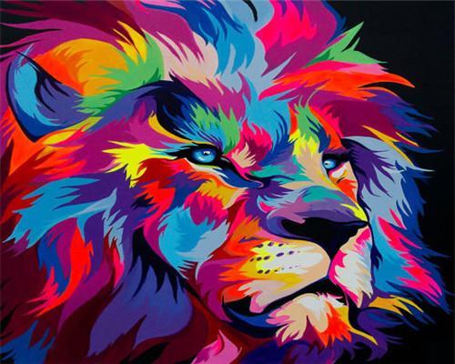 Animal Lion Paint By Numbers Canvas Wall Set PBNLIONW27