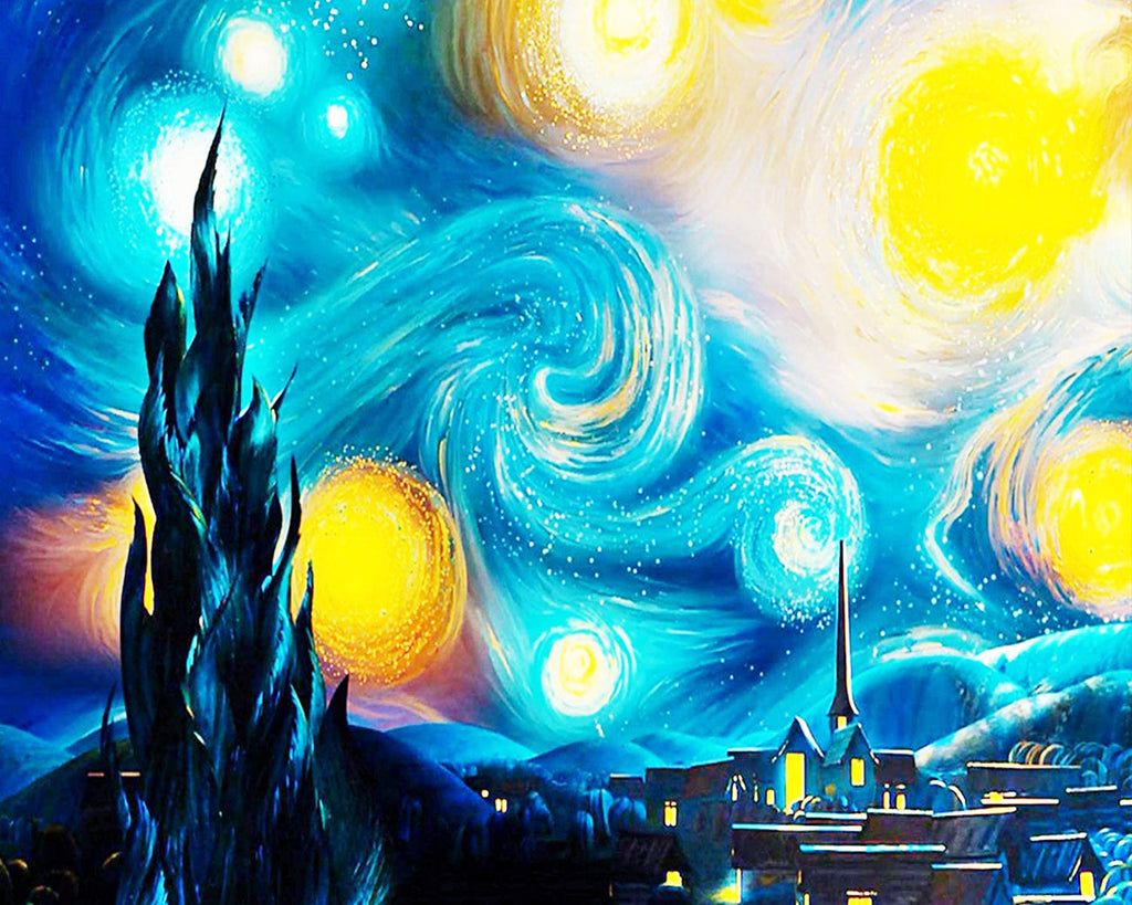 Van Gogh Nuit Étoilée Peintures Par Numéros PBNVANW002