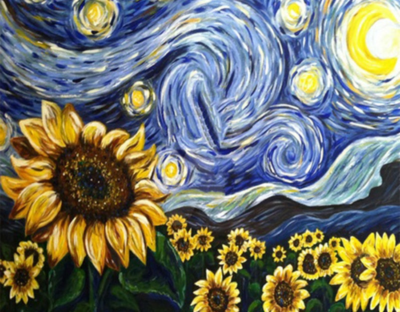 Van Gogh Nuit Étoilée Peintures Par Numéros PBNVANW005