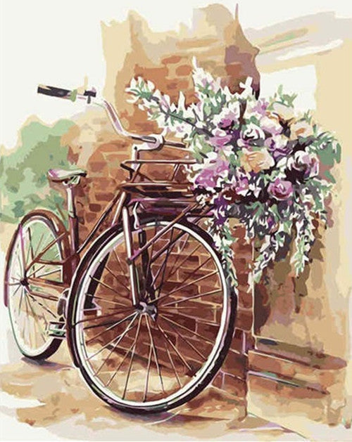Fleur Bicyclette Peintures Par Numéros PBNVEHL20