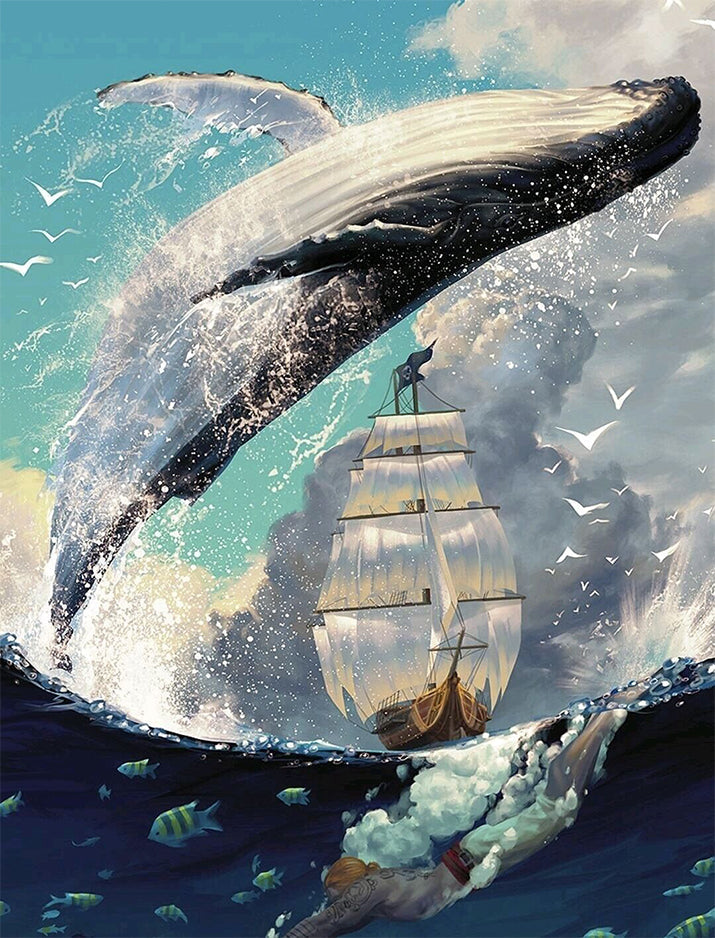 Maritime Baleine Peintures Par Numéros PBNWHAL003