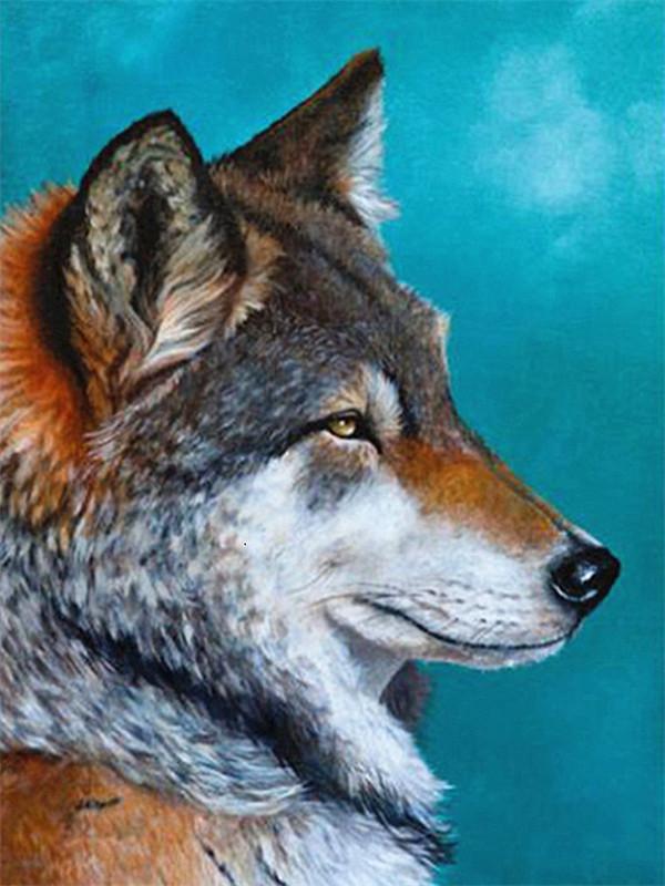 Animal Wolf Paint By Numbers Canvas Wall Set PBNWOLFL10