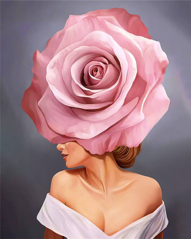 Rose Femme Peintures Par Numéros PBNWONL1206