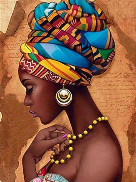 Femme Afrique Peintures Par Numéros PBNWONL208