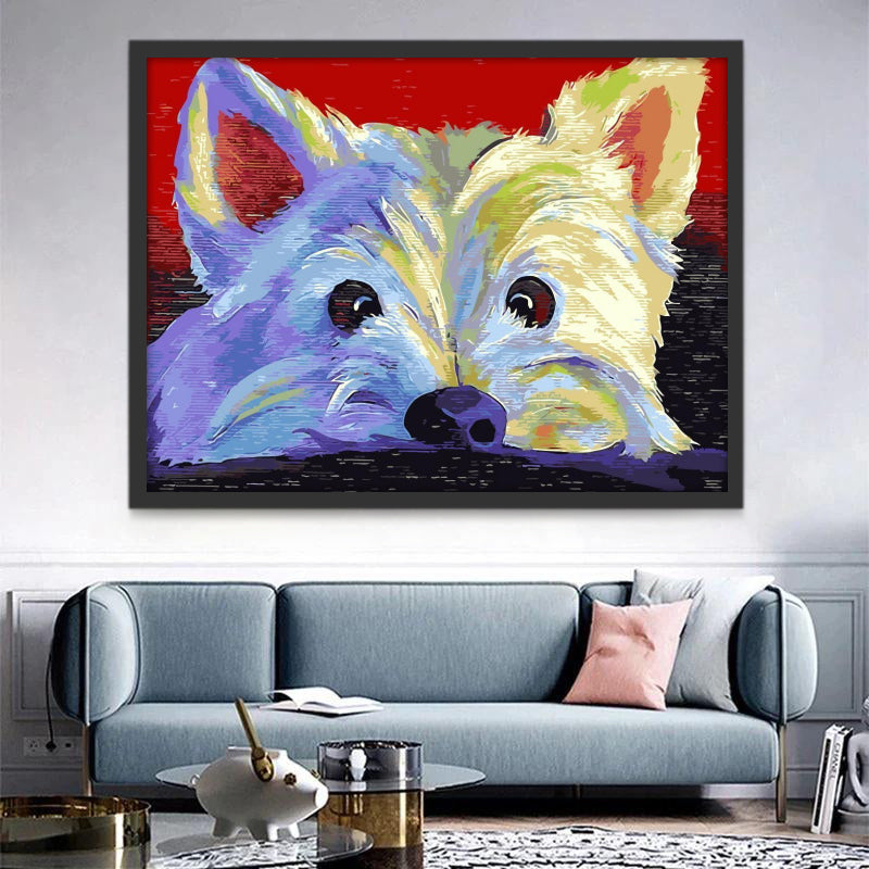 Adorable Westie Peinture par Numéros
