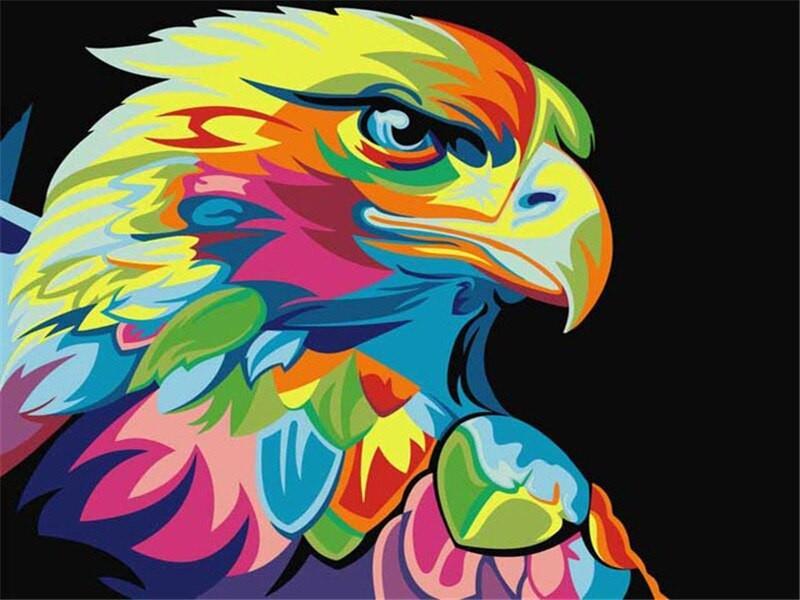 Aigle Coloré Peinture par Numéros