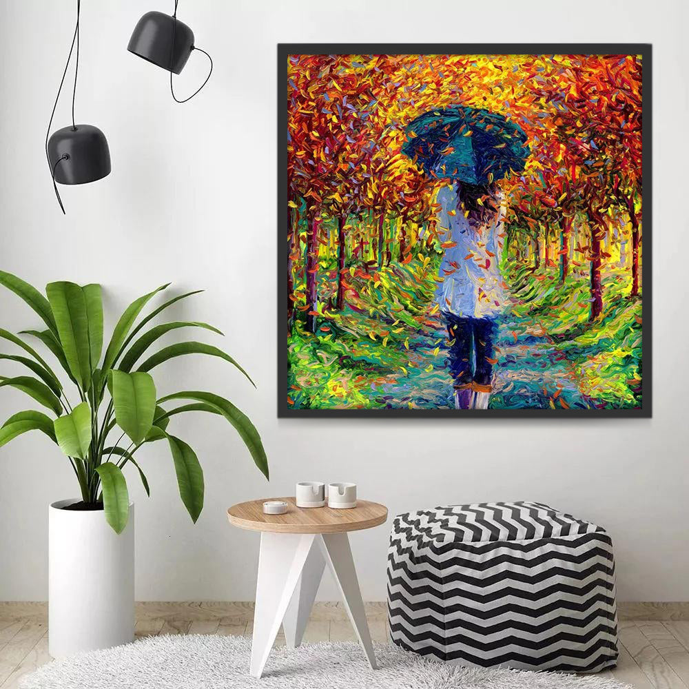 Allée d'Arbre Peinture par Numéros