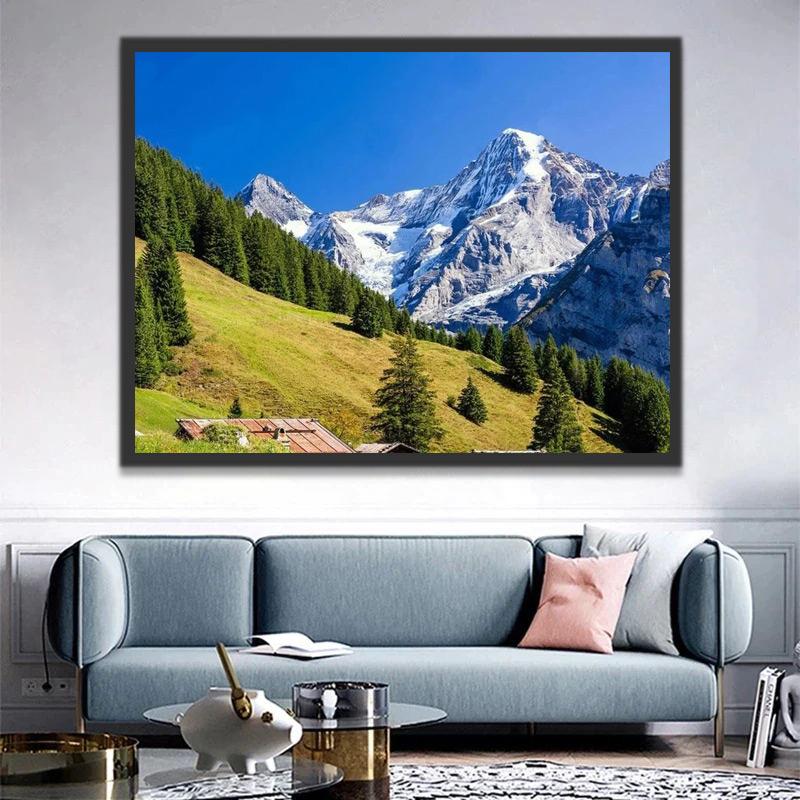 Alpes Suisses Peinture par Numéros