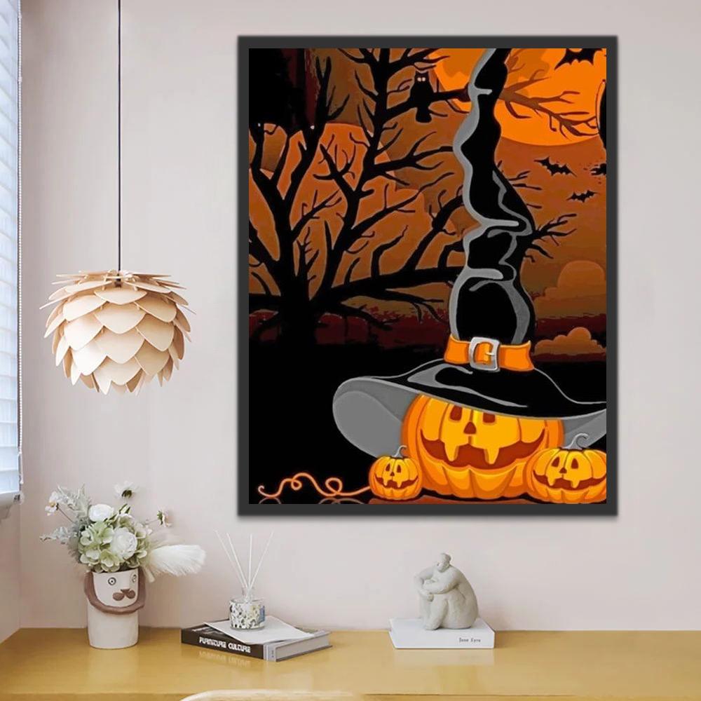 Ambiance d'Halloween Peinture par Numéros