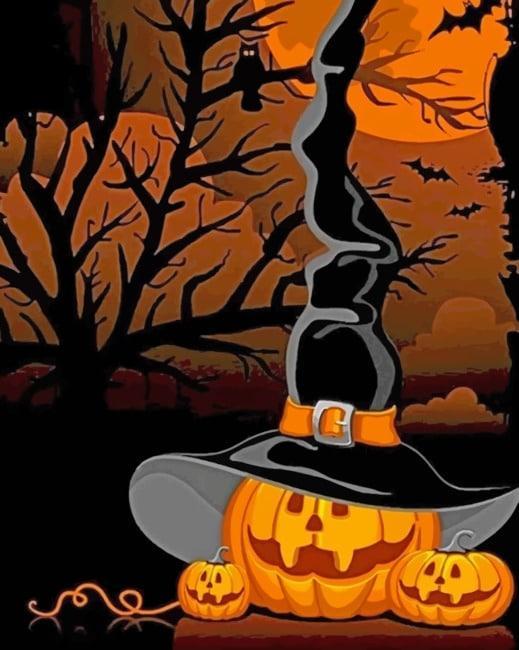 Ambiance d'Halloween Peinture par Numéros