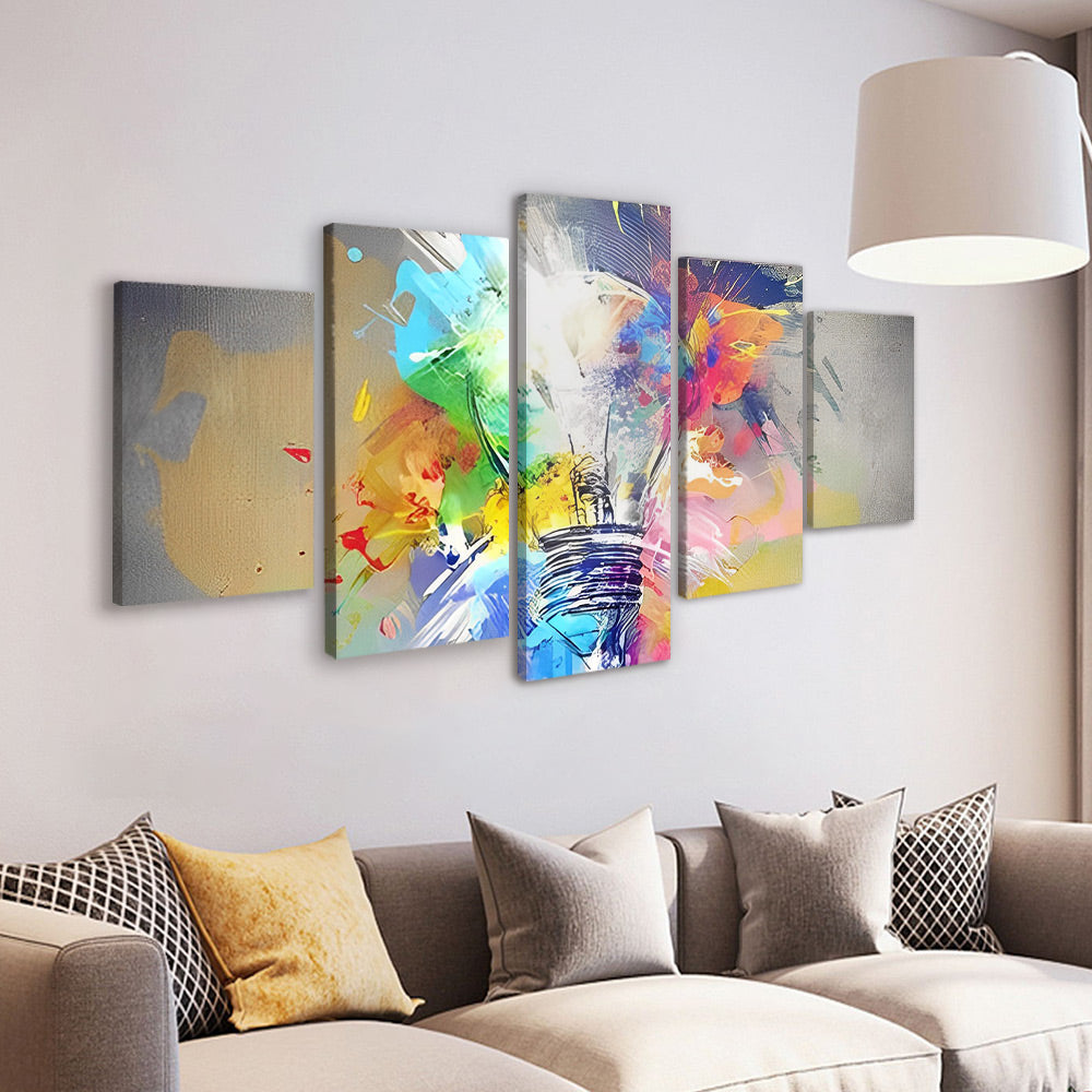 Ampoule avec des Couleurs 5 Partie Peinture par Numéros