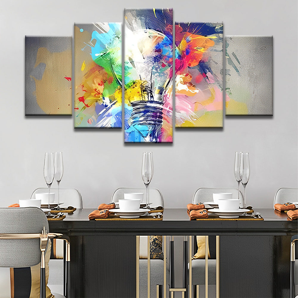 Ampoule avec des Couleurs 5 Partie Peinture par Numéros