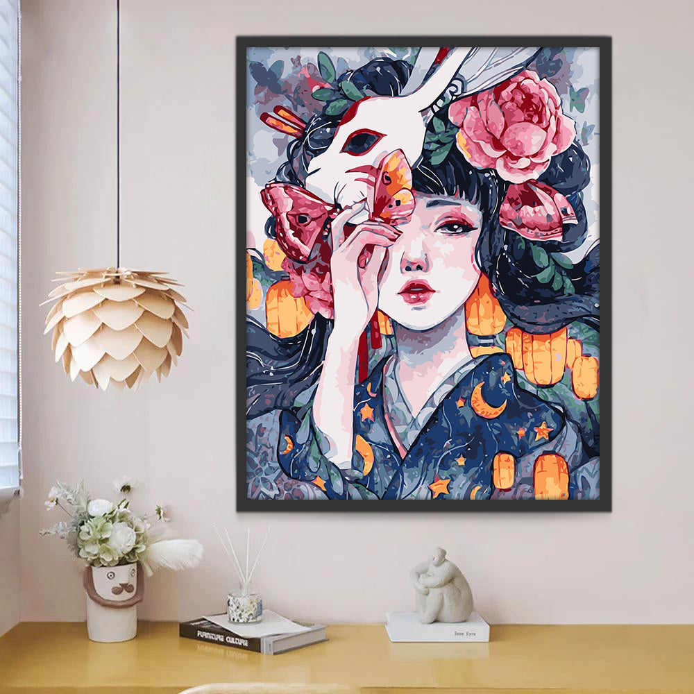 Ancienne Femme Asiatique Peinture par Numéros