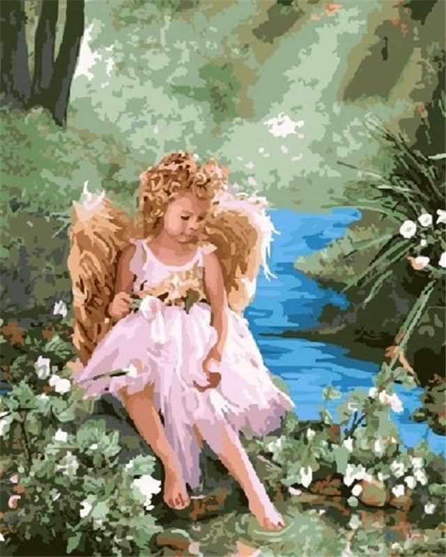 Ange dans la Forêt Peinture par Numéros