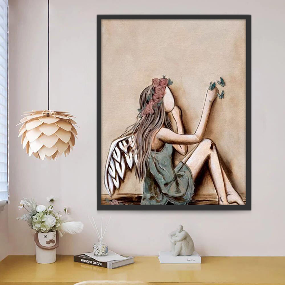 Ange Dessiné Peinture par Numéros