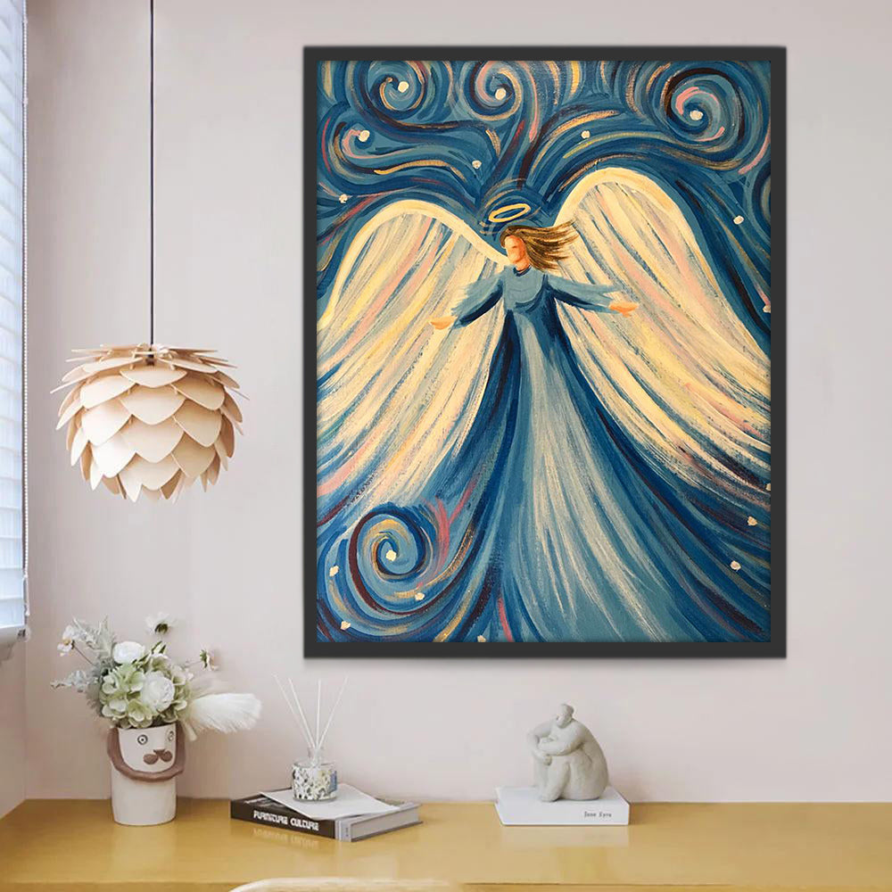 Ange Elégant Peinture par Numéros