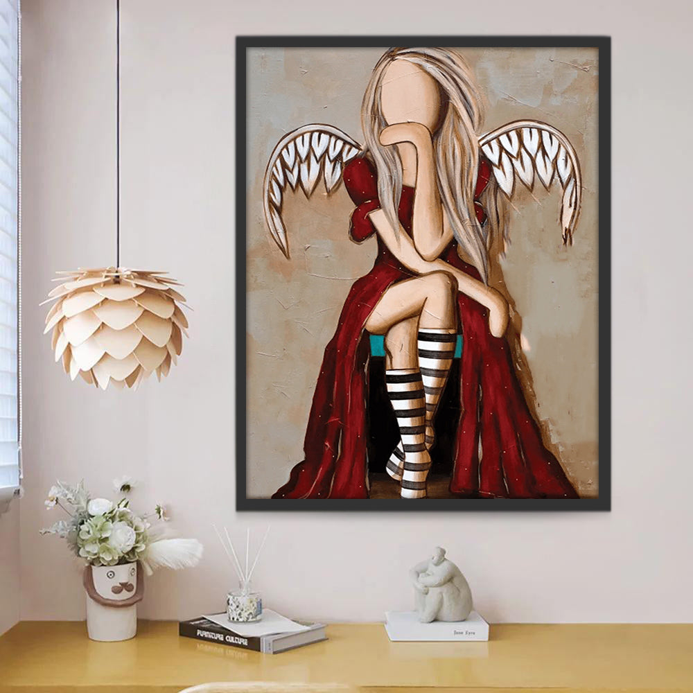 Ange en Robe Chic Peinture par Numéros