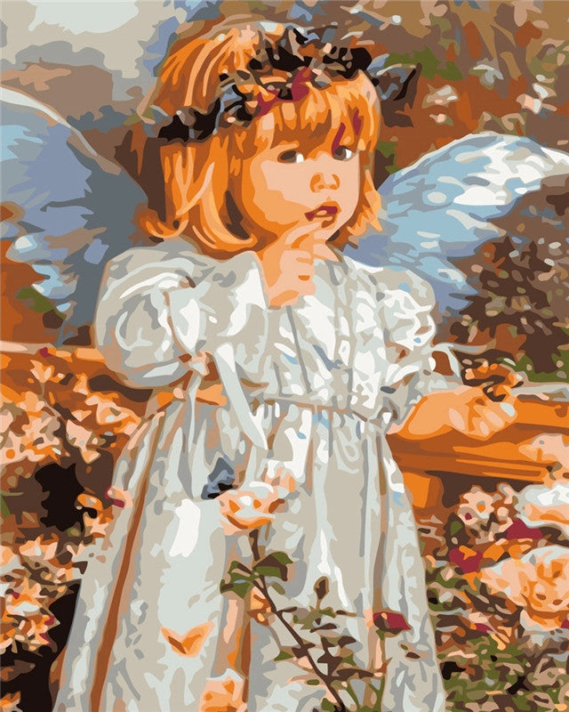 Ange et Couronne royale Peinture par Numéros