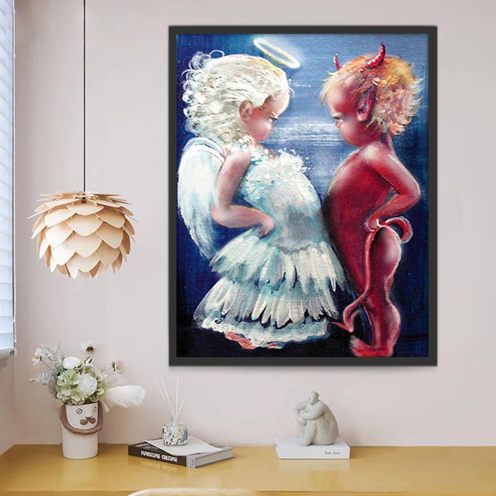 Ange et Diable Peinture par Numéros
