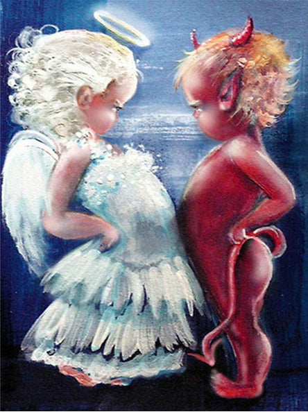 Ange et Diable Peinture par Numéros