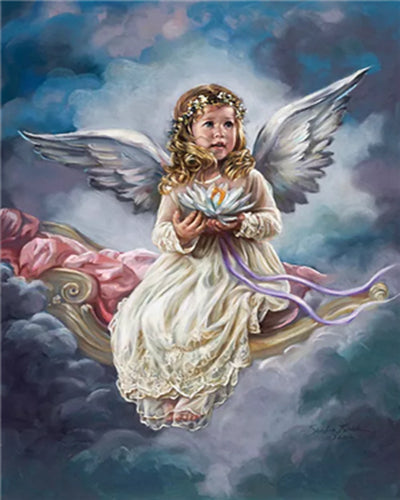 Ange et Lit Peinture par Numéros