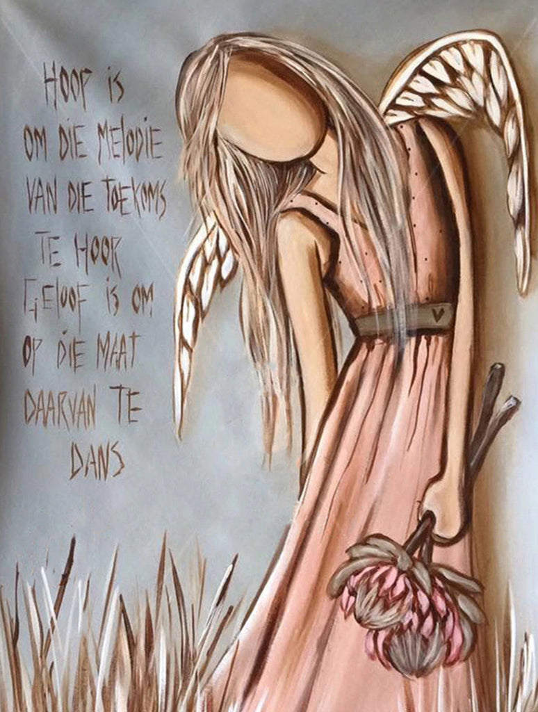 Ange Robe Rose Peinture par Numéros