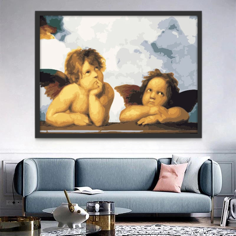 Anges Méditant Peinture par Numéros
