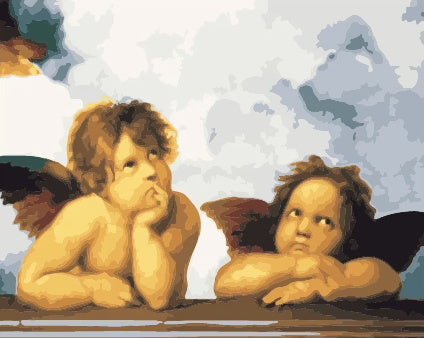 Anges Méditant Peinture par Numéros