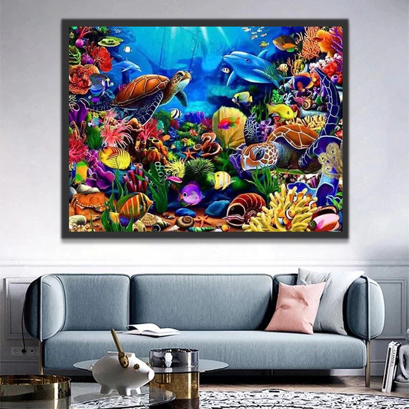 Animaux dans la Mer Peinture par Numéros