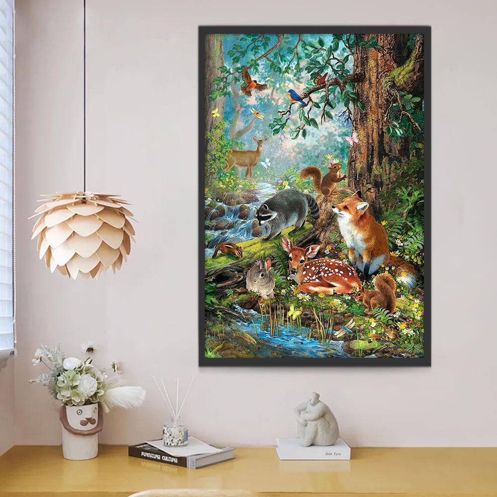 Animaux de Forêt Peinture par Numéros