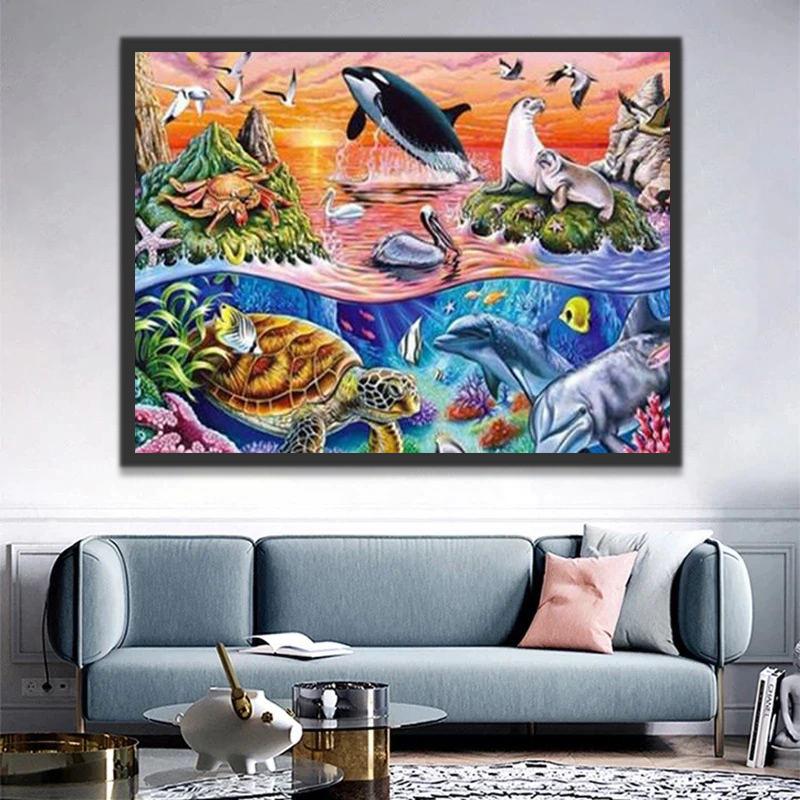 Animaux Maritimes Peinture par Numéros