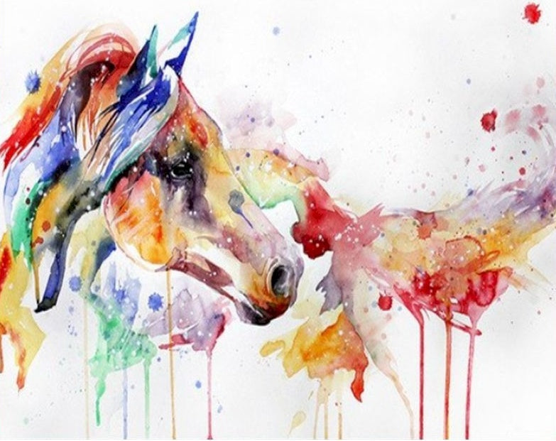 Aquarelle Cheval Peinture par Numéros