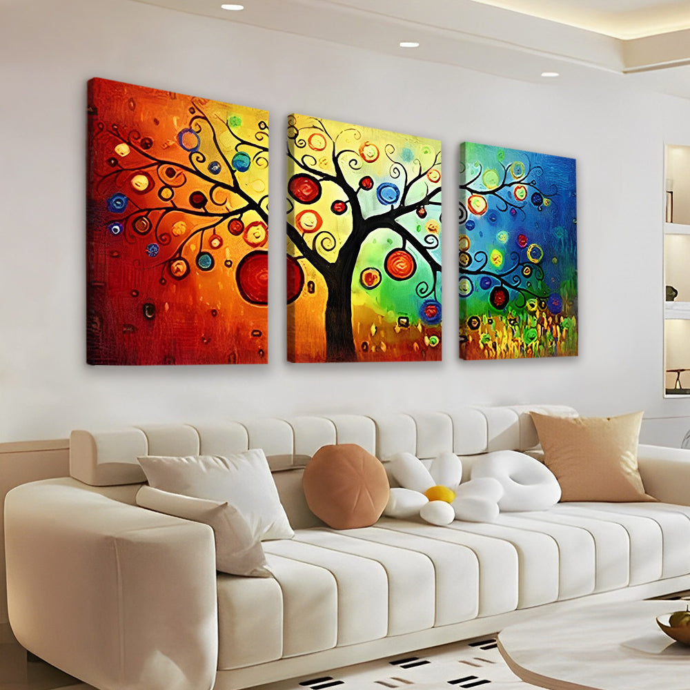 Arbre Abstrait 3 Partie Peinture par Numéros
