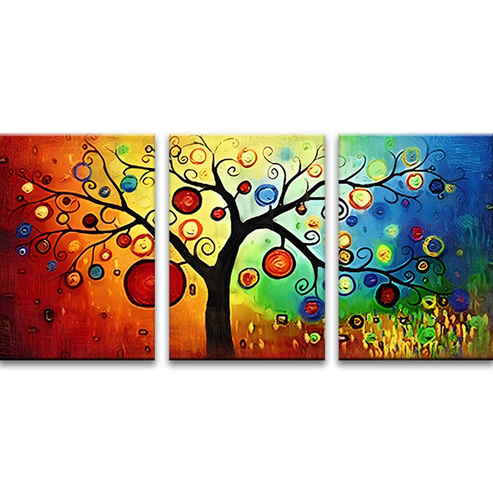 Arbre Abstrait 3 Partie Peinture par Numéros