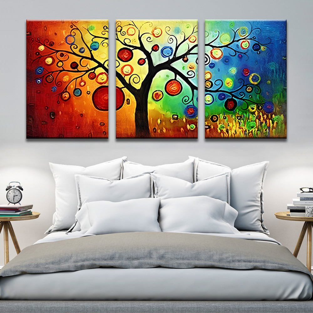 Arbre Abstrait 3 Partie Peinture par Numéros
