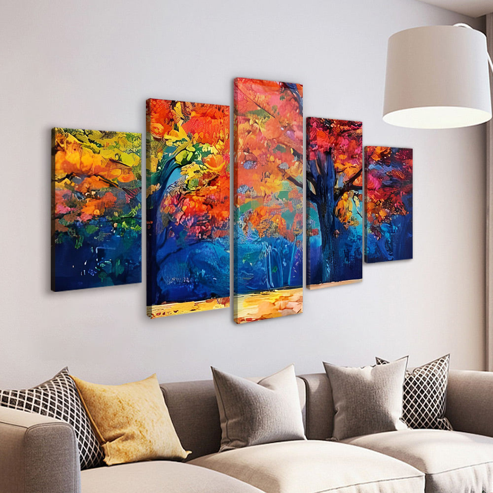 Arbre d'Erable 5 Partie Peinture par Numéros