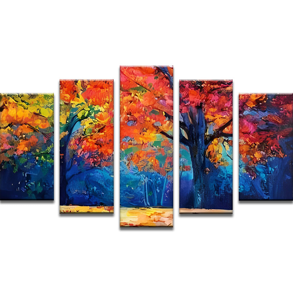 Arbre d'Erable 5 Partie Peinture par Numéros