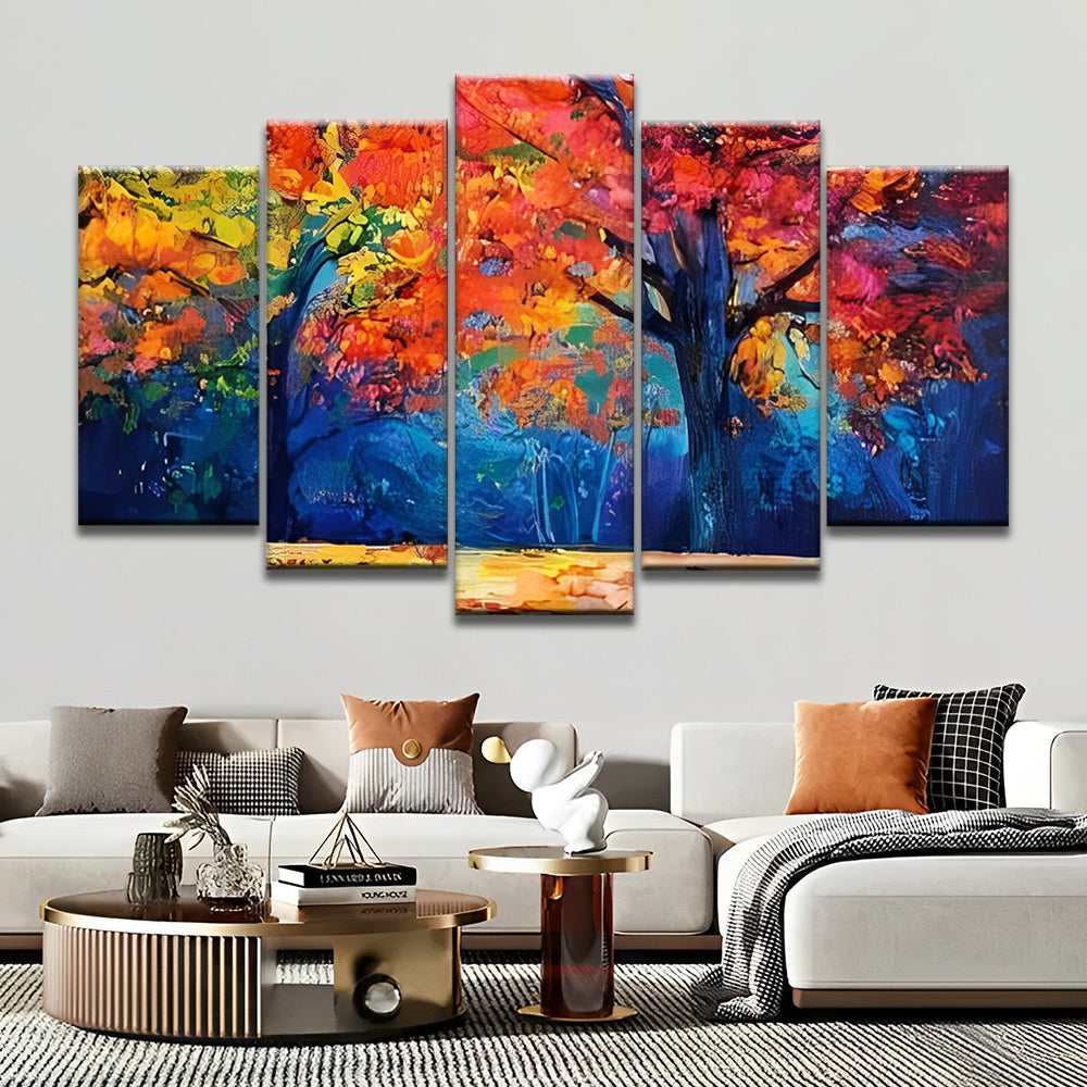 Arbre d'Erable 5 Partie Peinture par Numéros