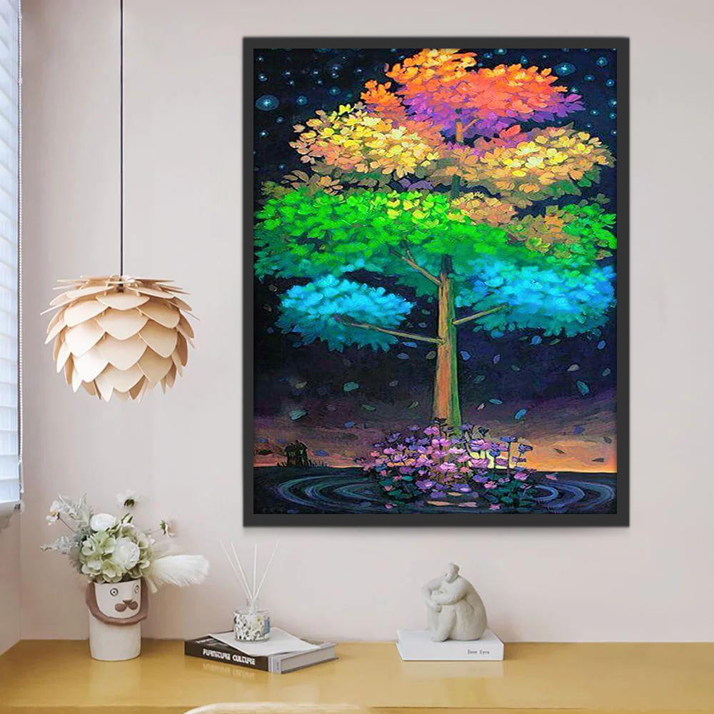 Arbre Multicolore Peinture par Numéros