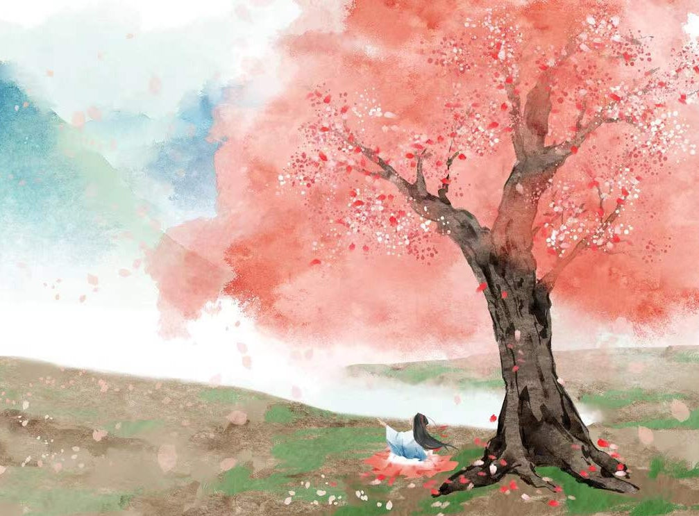 Arbre Rose Clair Peinture par Numéros