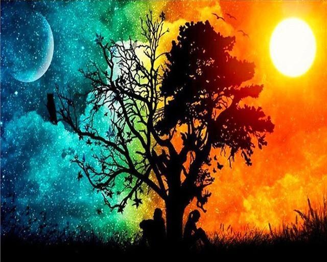 Arbre Vie et Mort Peinture par Numéros