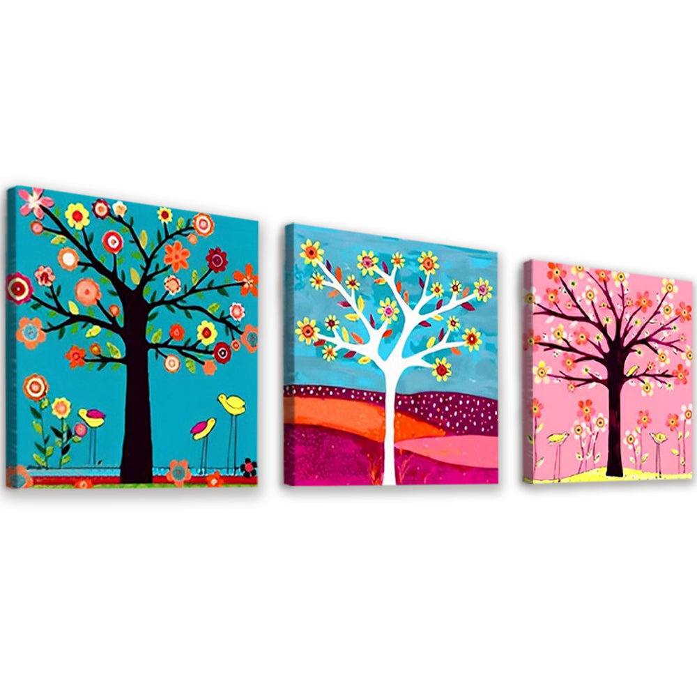 Arbres Abstraits 3 Partie Peinture par Numéros