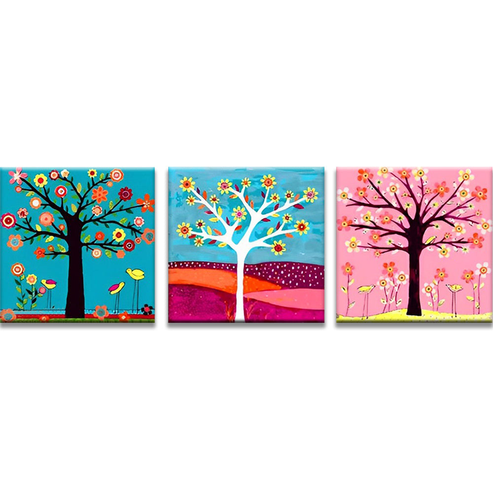 Arbres Abstraits 3 Partie Peinture par Numéros