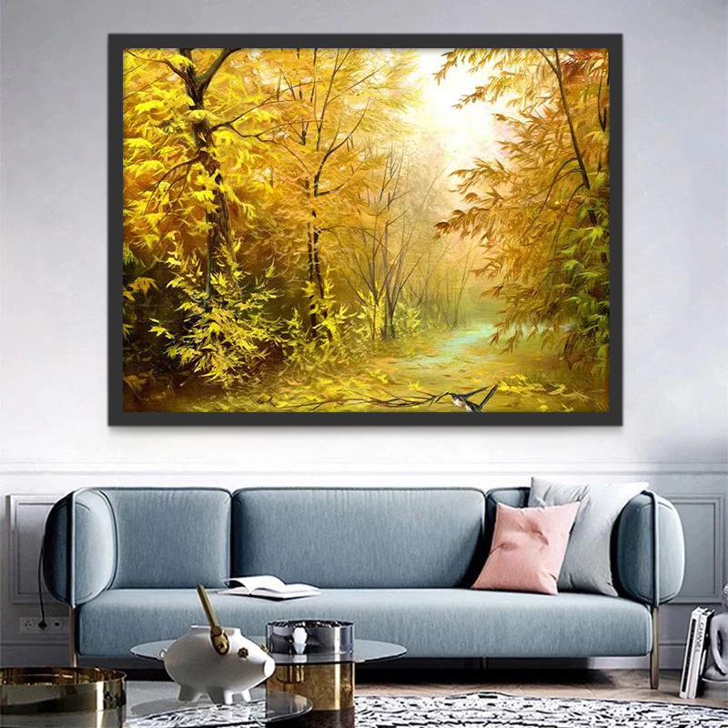 Arbres Jaunes Peinture par Numéros