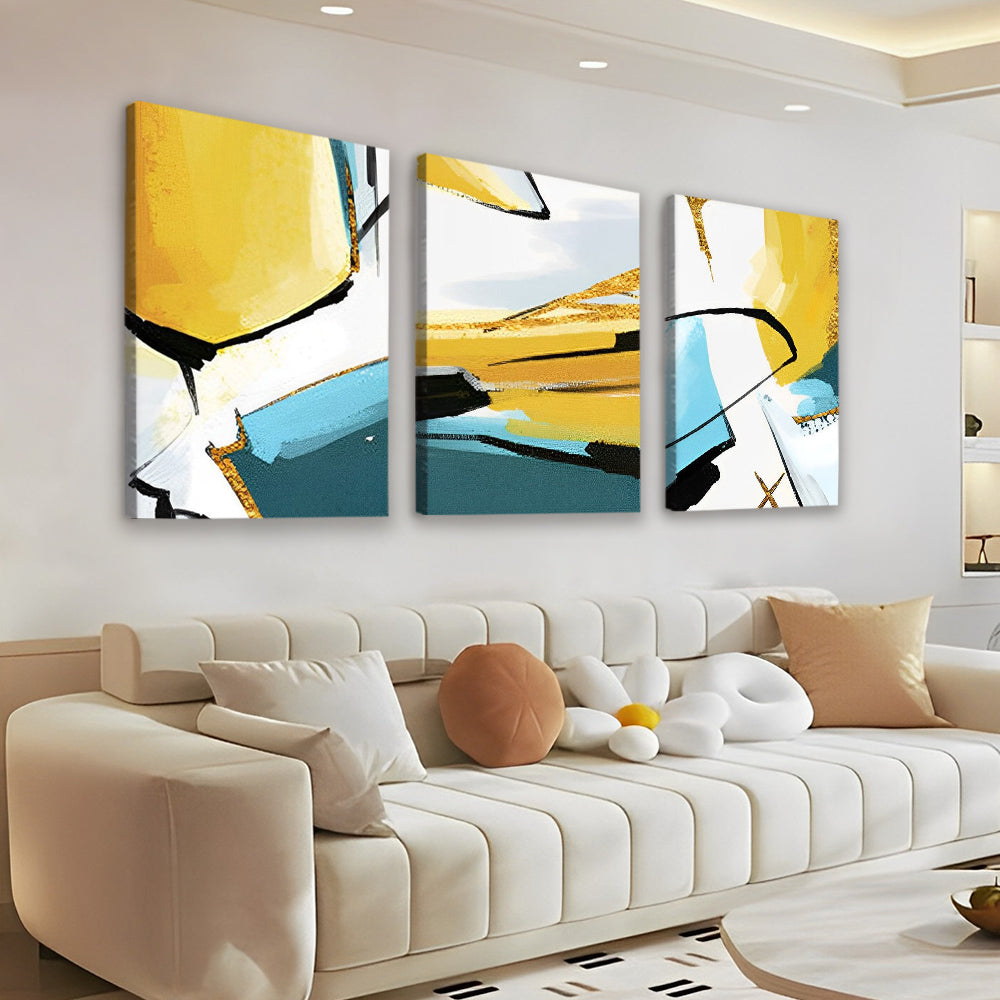 Art Abstrait 3 Partie Peinture par Numéros